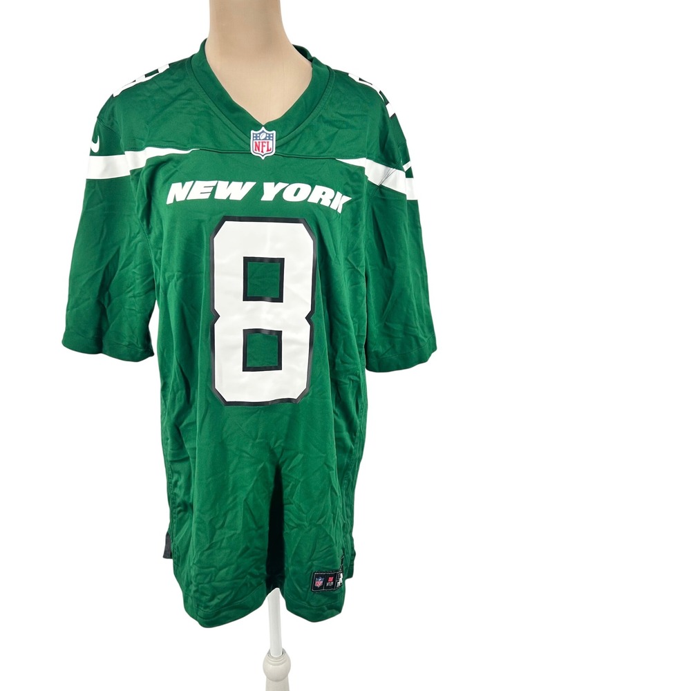 Nike Mens‎ New York Jets Aaron Rodgers 8 Jersey Green White Size Large L